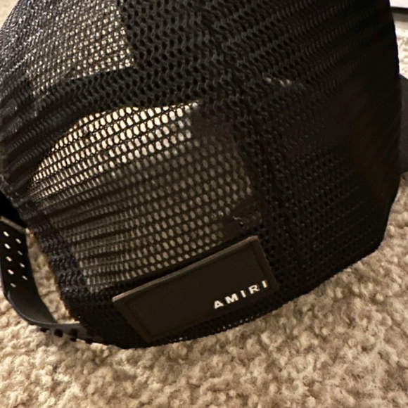 Amiri Black Trucker Hat